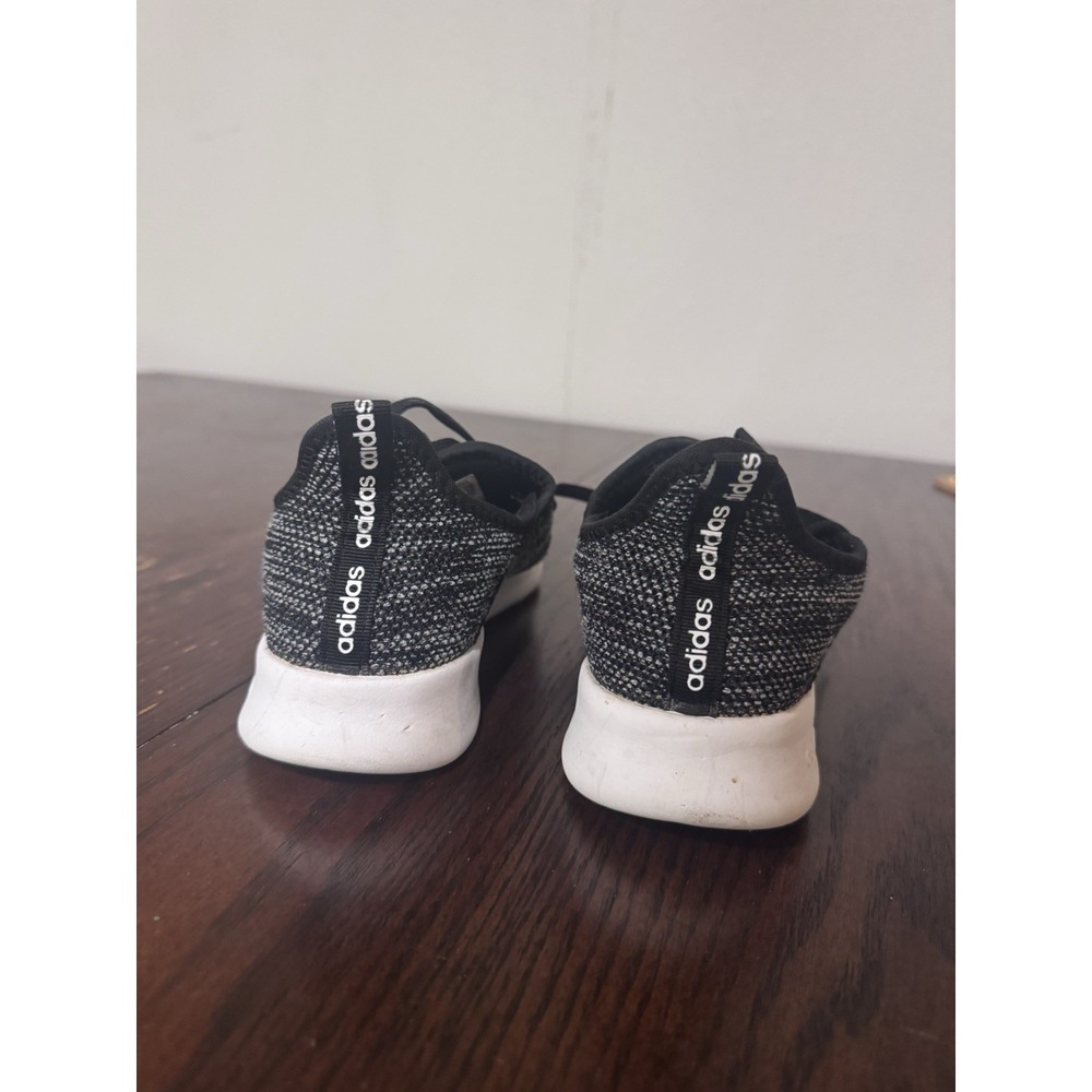 Adidas Cloudfoam Memory Foam Knit Sneakers Women's Size 7 Black White Athleisure - Picture 5 of 7